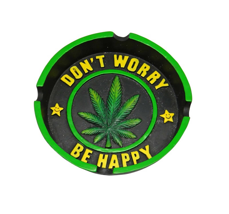 Don't Worry Be Happy Leaf Ashtray